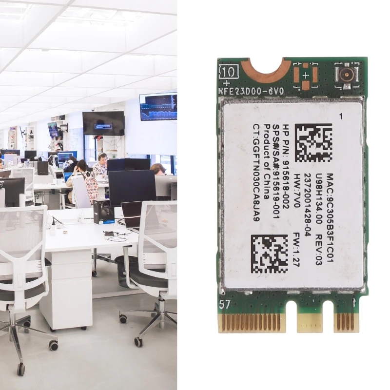 สำหรับ Realtek RTL8723DE NGFF M.2 โมดูลไร้สายการ์ดเครือข่าย 300Mbps การ์ดอะแดปเตอร์ไร้สายสำหรับ 915619-001 915618-002 dropship