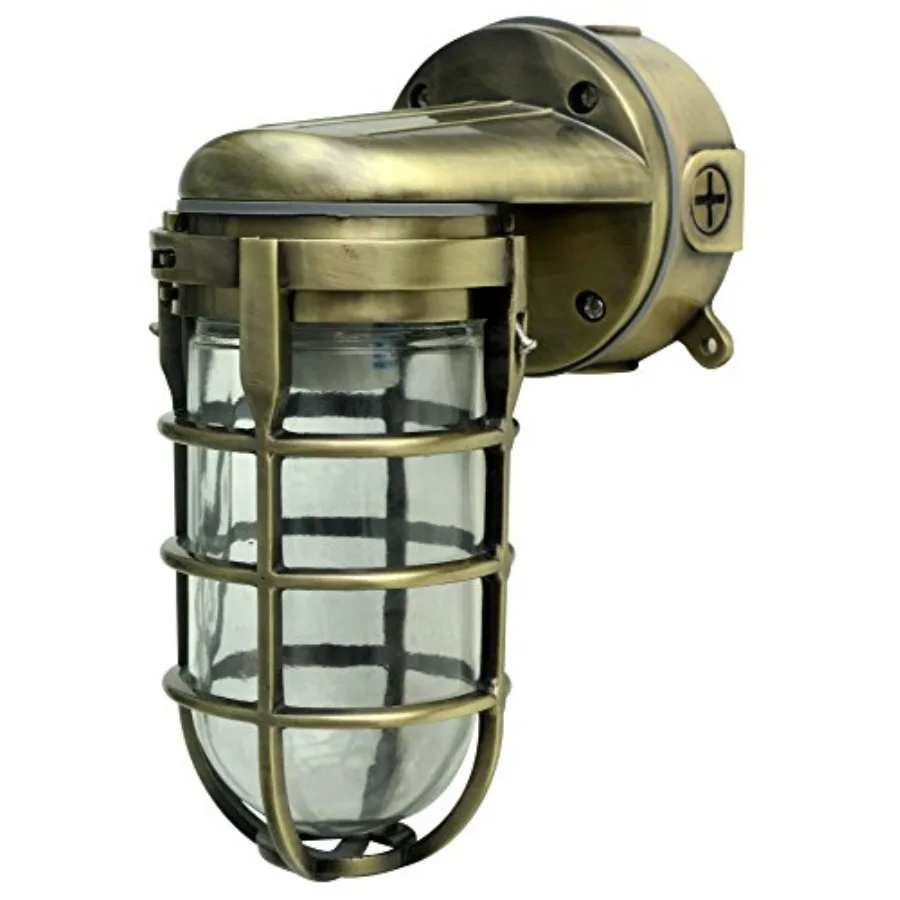 L1707SVAB Traditional 100W Incandescent Weather Industrial Light; Suitable for Indoor and Outdoor Use; Wall Mount; Metal Die Ca