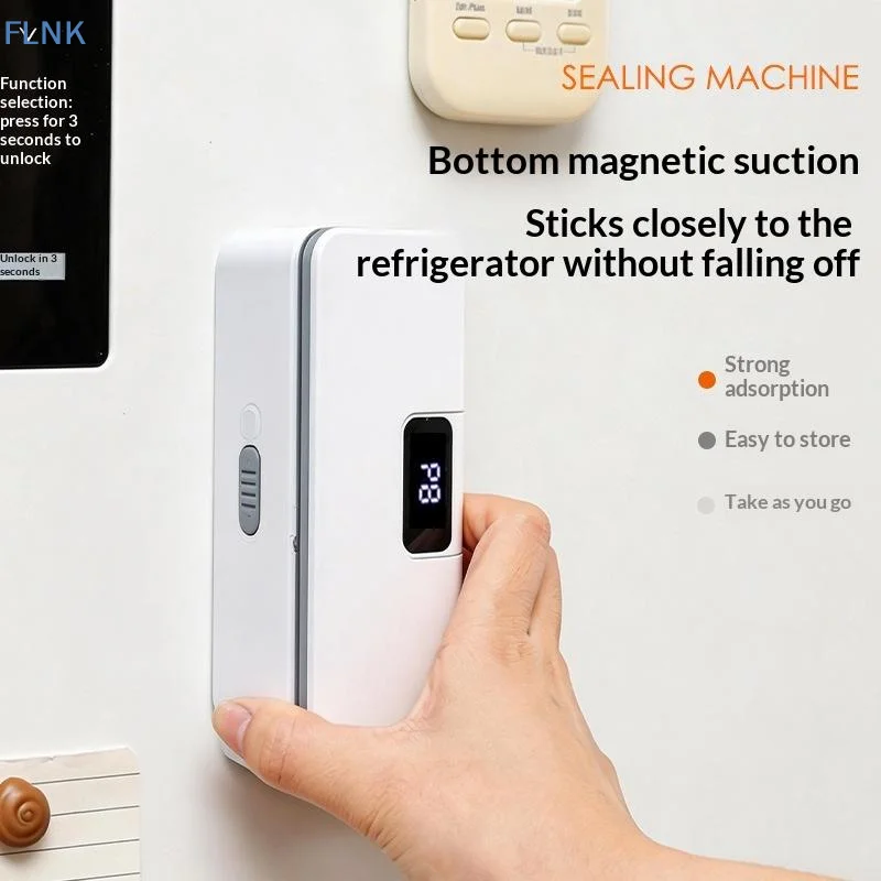 【KC】【KC】Mini Plastic Bag Sealer Heat Bag Sealing Machine Handheld Rechargeable Food Packaging Thermal Sealer For Kitchen Use 1PC
