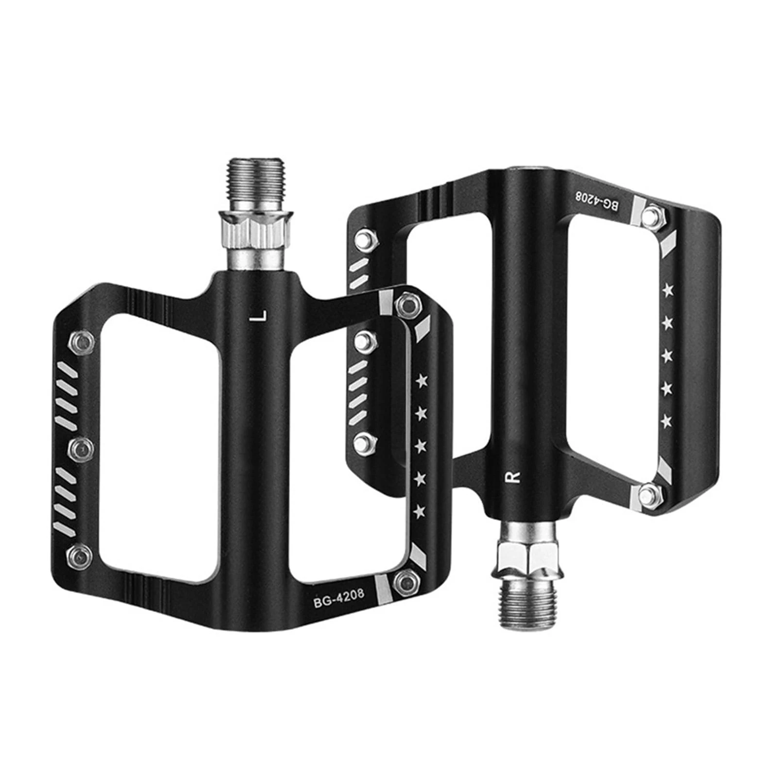Lightweight Aluminum Alloy Bike Pedals CNC Processed for MTB and Road Bikes Featuring Anti-Slip and Wide Platform