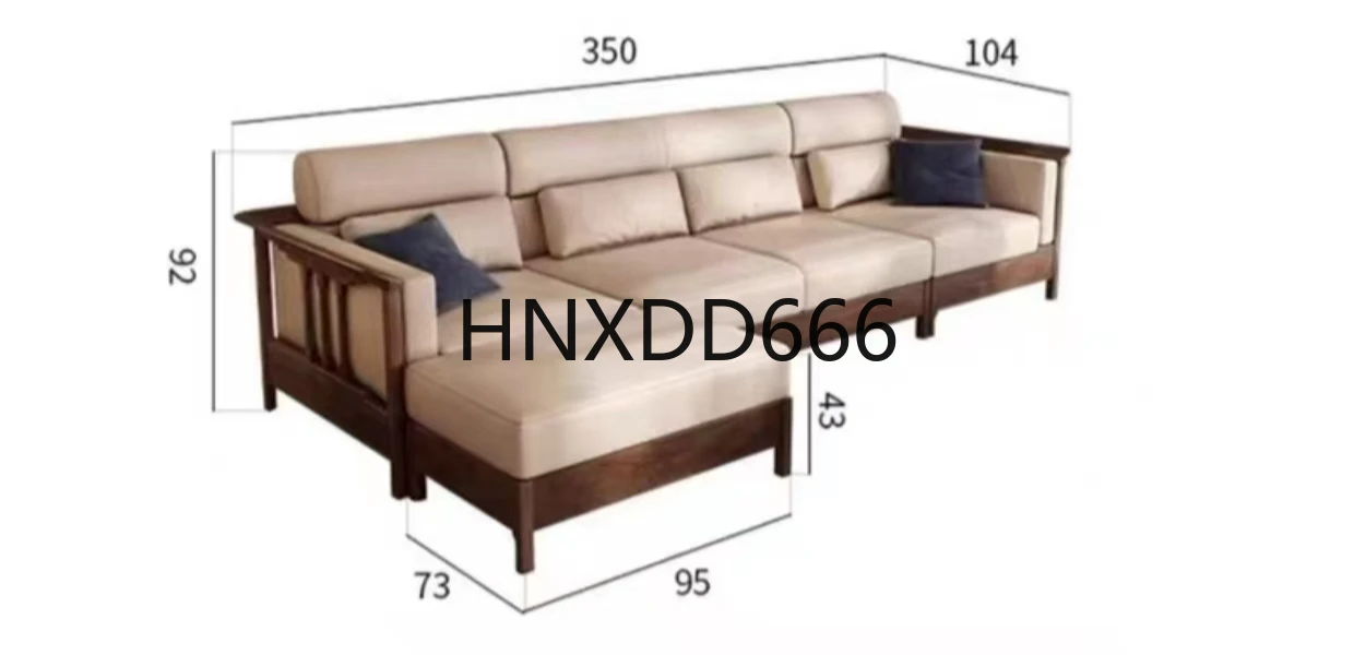

Living room solid wood corner simple atmosphere sofa