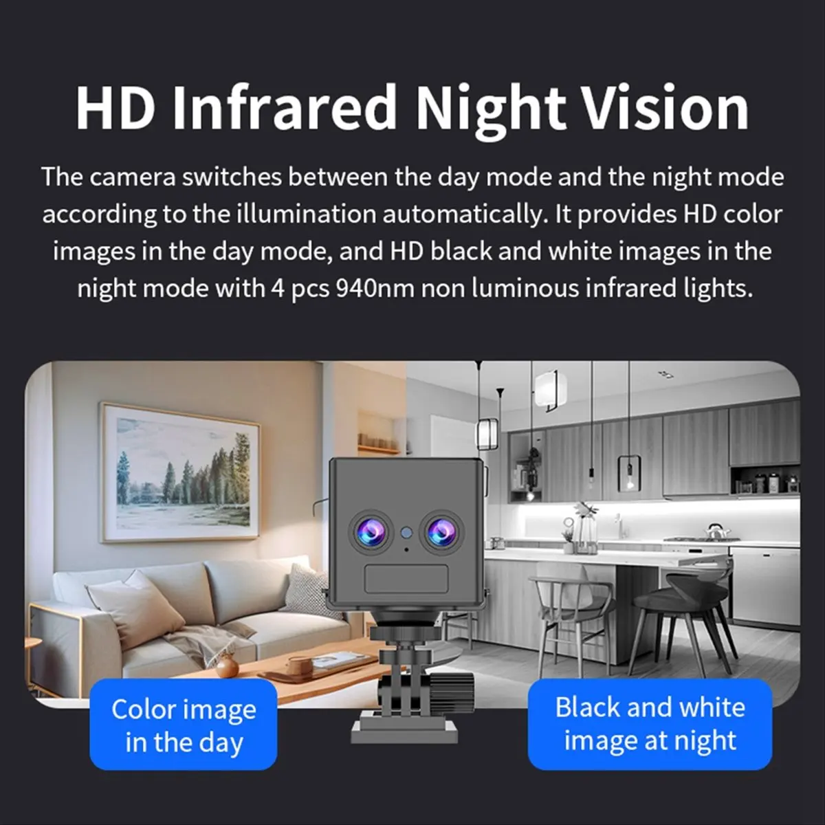 doyou 4G HD Mini Dual Lens Camera 3000mAh PIR Night Vision Motion Human Detection IP Surveillance Video Camcorder Camera