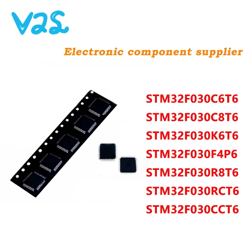 100% NEW STM32F030C6T6 STM32F030C8T6 LQFP48 STM32F030K6T6 LQFP32 STM32F030F4P6 SSOP20 STM32F030R8T6 QFP64 WT61P805 61P805 QFP-48