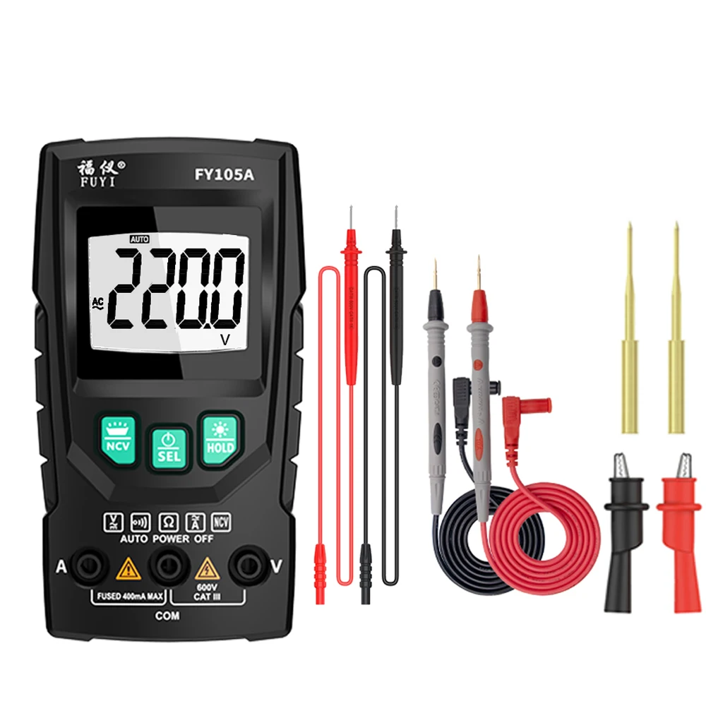 Multimetro Digital Profesional inteligente Tester AC DC Voltage Current Auto Range High Precision Ohm Hz NCV Digital Multimeter