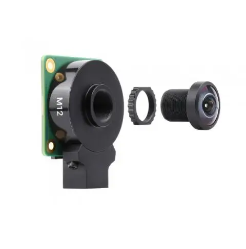 WS1842714 M12 High Resolution Lens, 14MP, 184.6° Ultra wide angle, 2.72mm Focal length, Compatible with Raspberry Pi High Qualit