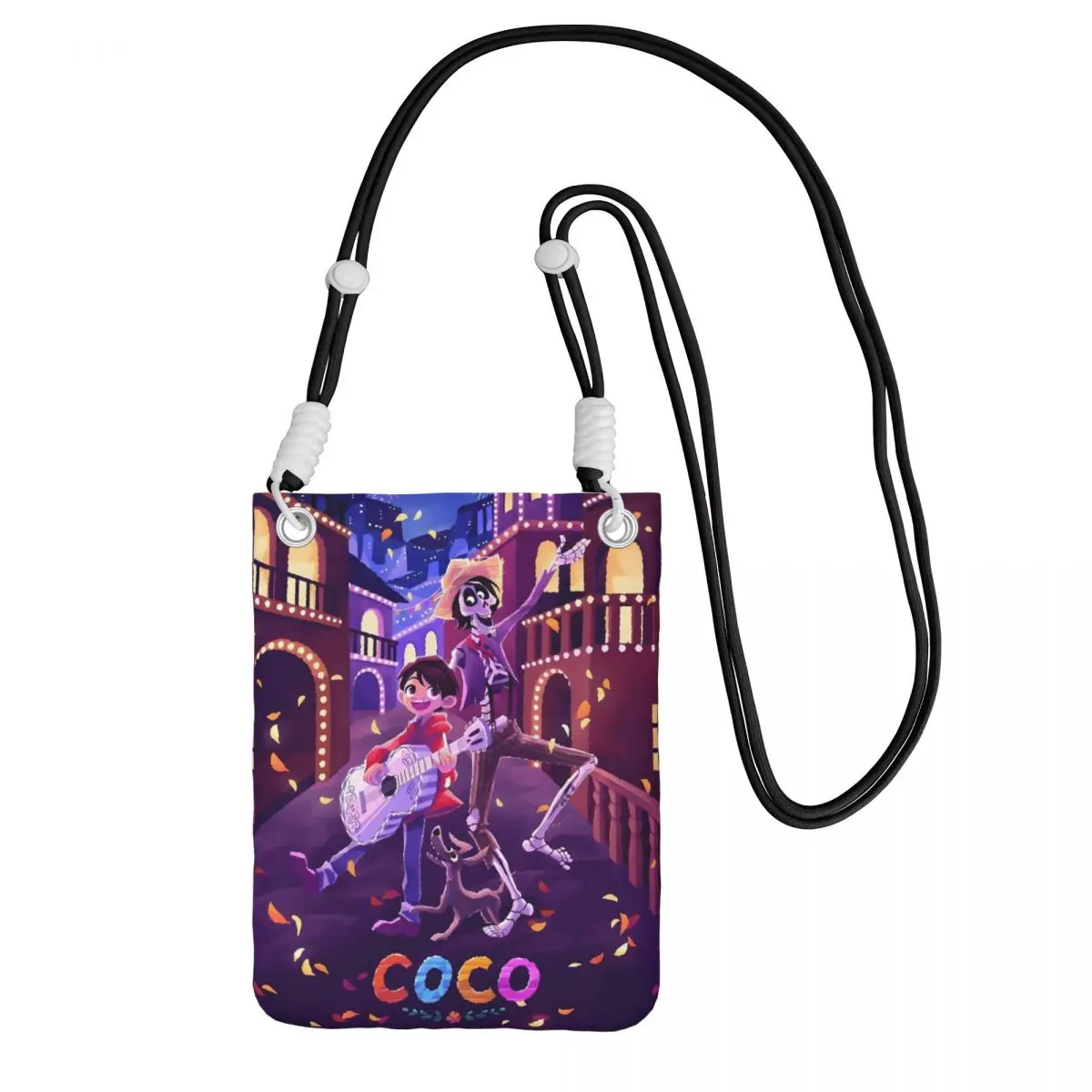 

Custom Coco Carry A Mobile Phone Bag Diagonally Men Women Comedy Animation Shoulder Crossbody Bag Adjustable Length For Travel