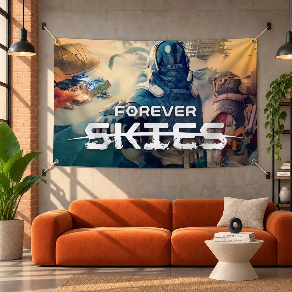 Game F-Forever Skies Flags Tapestries Outdoor Parties Bedrooms Living Rooms Dorm Rooms Wall Decor Banners Gifts