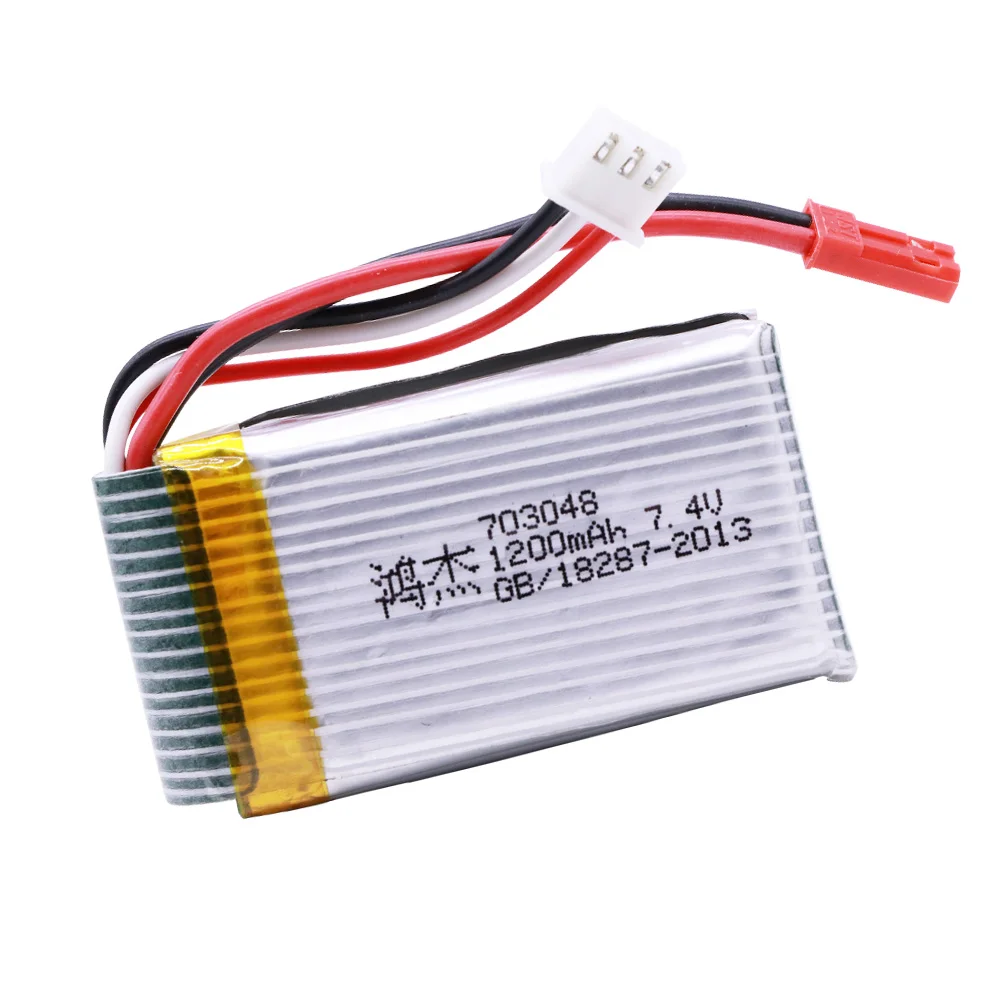 2PCS/lot 7.4V 1200mah 703048 Lipo Battery For MJXRC X600 7.4V 1000mah 25c 2s 703048 Lipo Battery for Remote Control toys battery