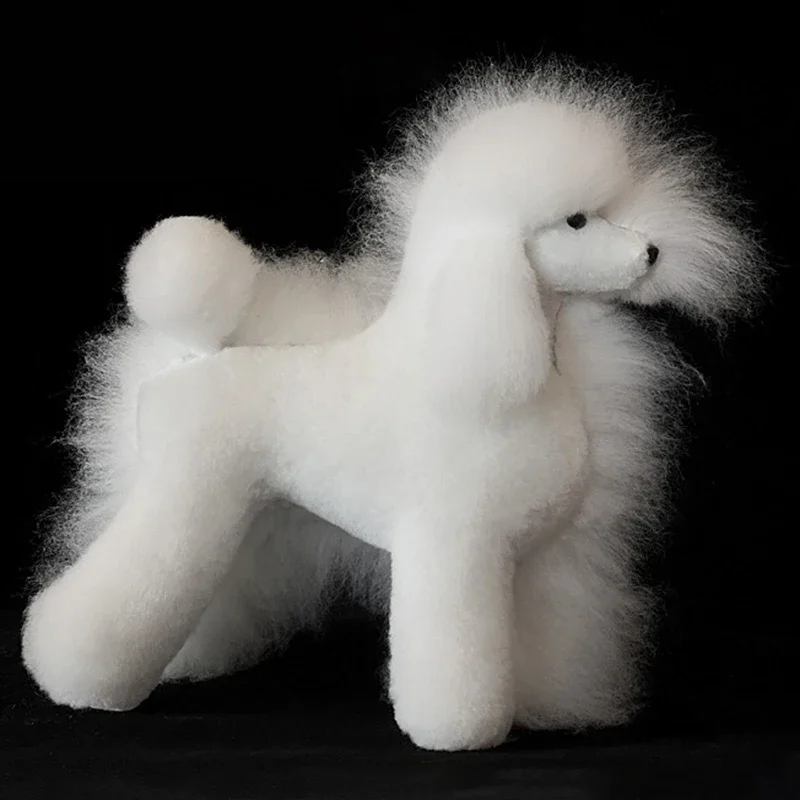 Plush Dog Model Soft Hair Practice Cutting Stuffed Animal Professional Fake Hair Petshop Products for Dogs Model Accessories