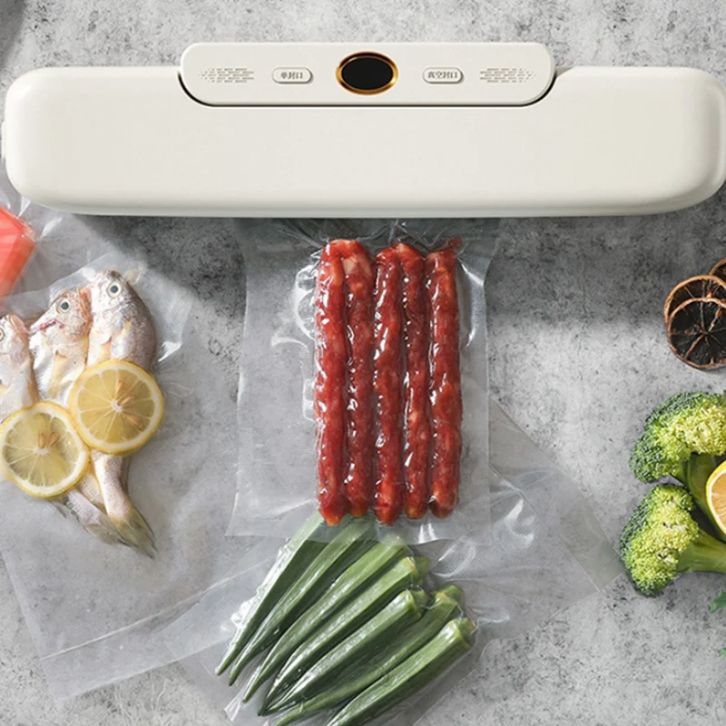Vacuum Sealer Packaging Machine Food Vacuum Sealer With 10Pcs Vacuum Bags Household Vacuum Food Sealing Durable US PLUG