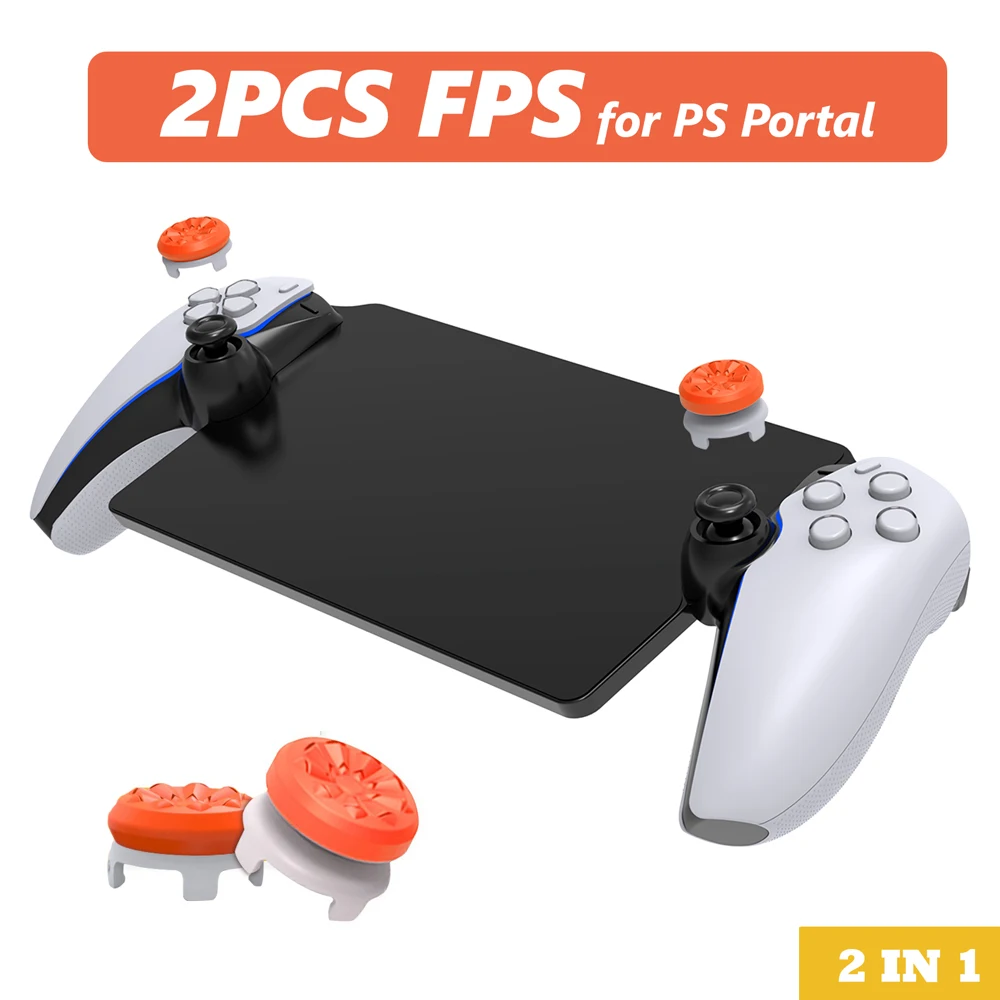 2PCS FPS Performance Thumbsticks for Playstation Portal, PS Portal PS5 Accessories Analog Stick, High-Rise Joystick Thumb Grips