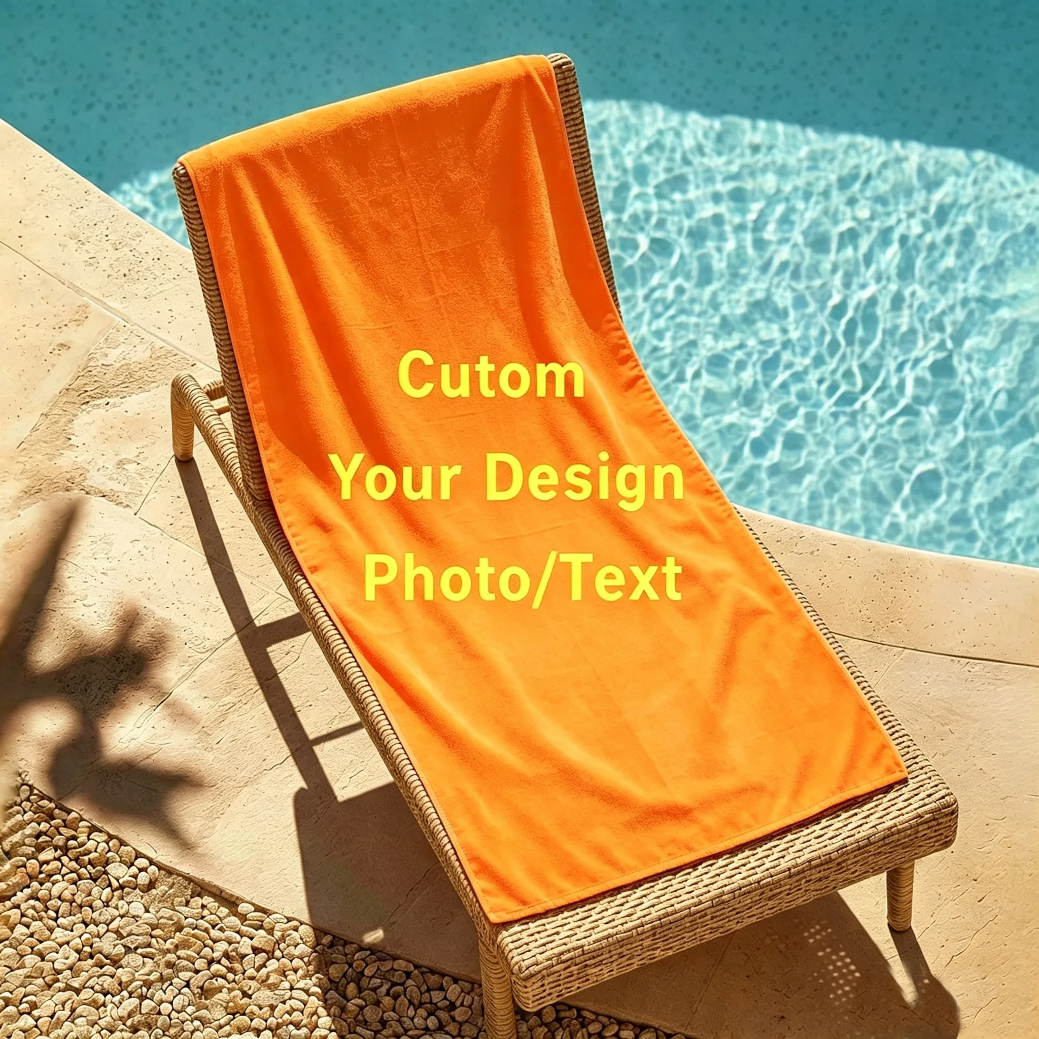 Personalized Custom Bath Towels Customizable Photo Microfiber Printed Towels For Beach Swimming Bathroom Camping Yoga Sports