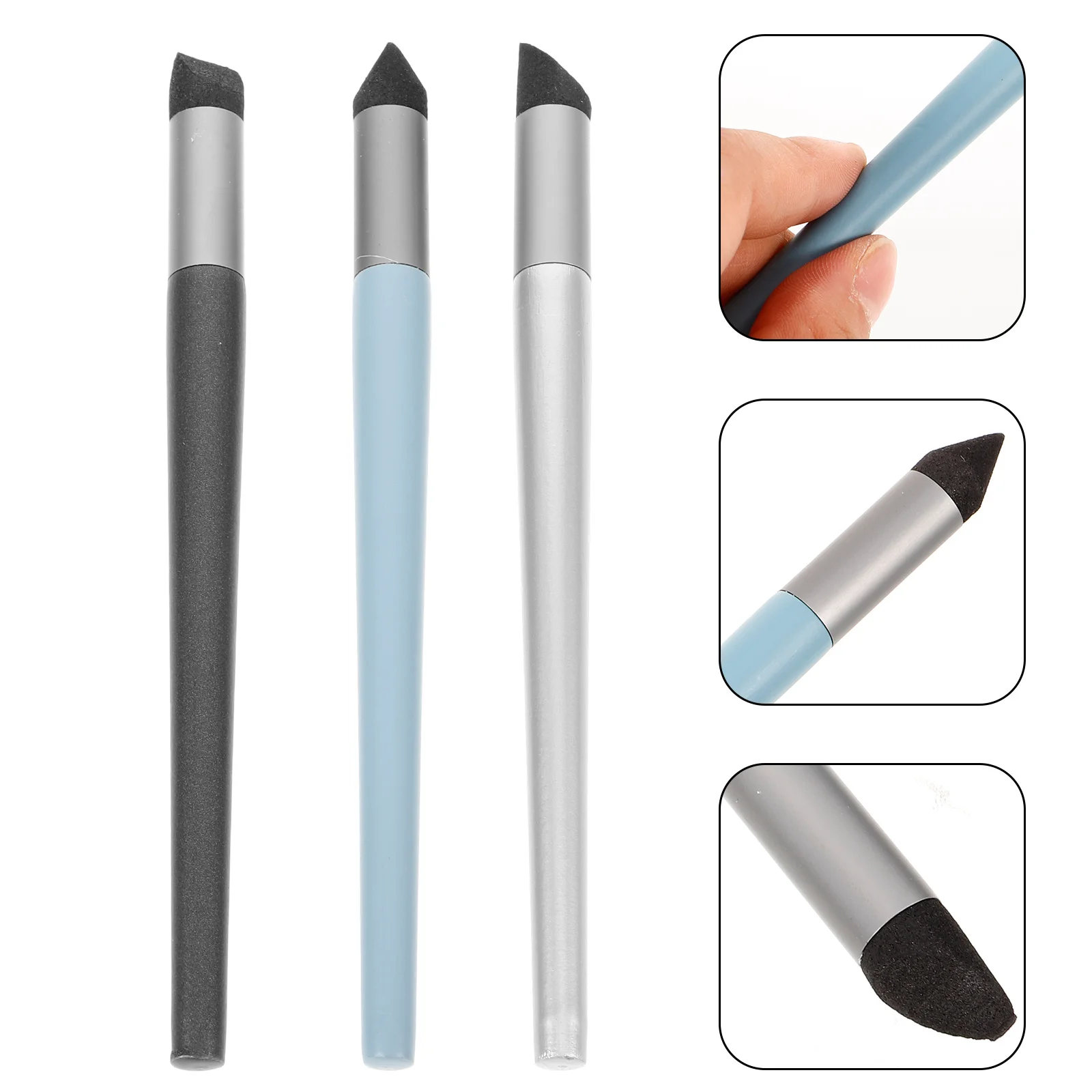 

3 Pcs Oil Paint Stick Pen Drawing Brushes Blending Blender Painting Tool for Plastic Panting