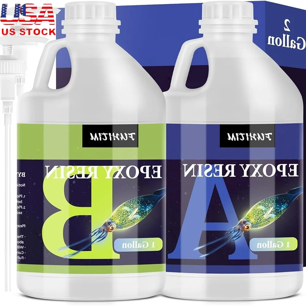 

Crystal Clear Epoxy Resin Kit Self Leveling High Gloss No Yellowing Bubbles Fast Curing Art Craft Woodworking DIY Projects