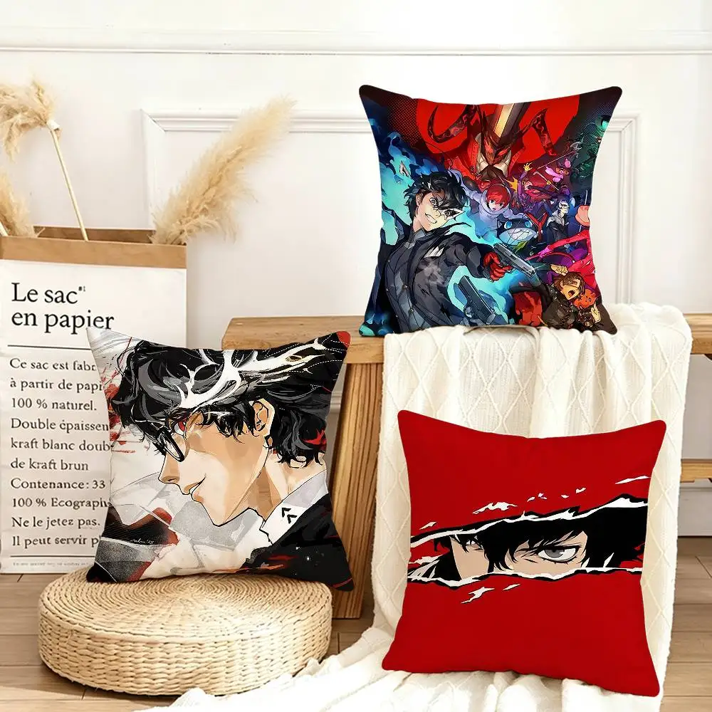 Anti-Hero p-persona 5 Royal  Various Sizes Square Pillow Case For Car Home Bedchamber Decor