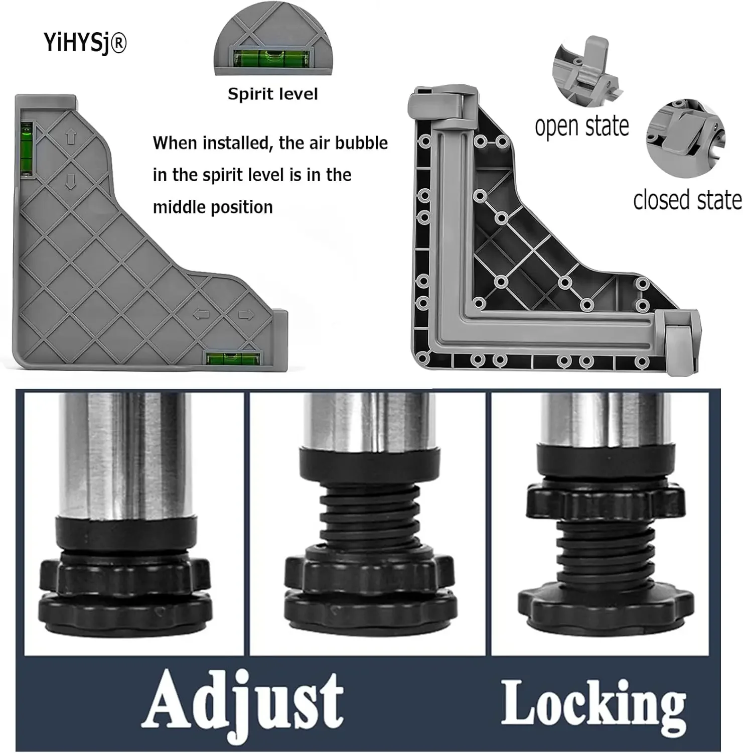 Platform levitasi gnetic dengan desain anti-selip dan struktur stabil 13.5 "x 13.5" basis mesin cuci Non-slip awet tikar