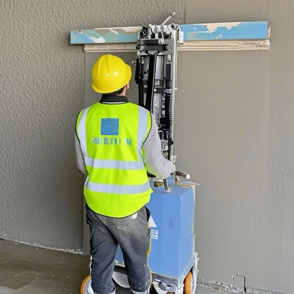 Construction equipment Automatic portable concrete cement mortar wall sandblasting plastering machine