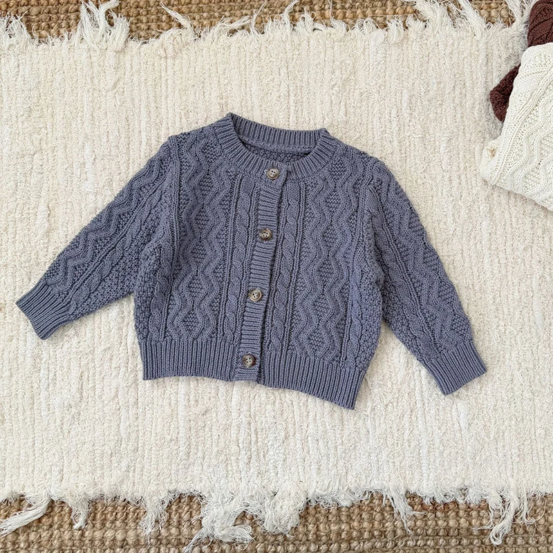 2026 ربيع جديد 0-3 سنوات ملابس الأطفال الكورية نمط الوليد طفل الفتيان الفتيات سترة معطف طفل رضيع الحياكة سترة معطف #6