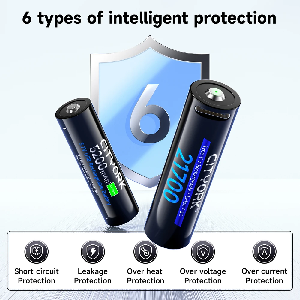 5200mAh 21700 USB بطارية قابلة للشحن 3.7 فولت 21700 بطاريات ليثيوم أيون لمصباح يدوي بطاريات الأجهزة عالية الطاقة