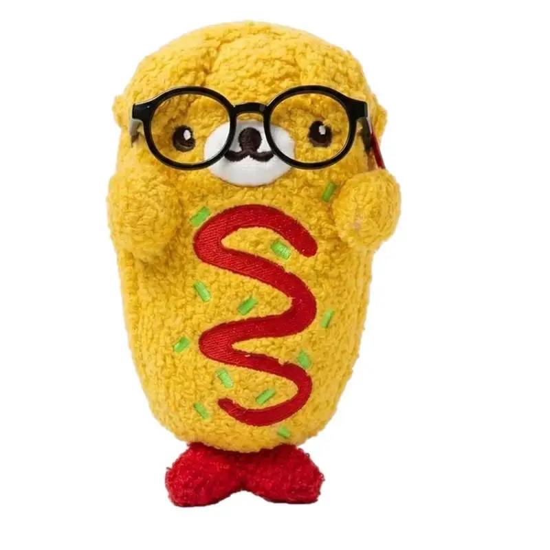 31BA Plush Character Pencil Case with Embroidered-Style Face for Writing Tools, School Supplies, and Study Use