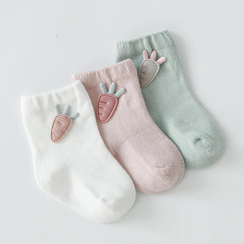 3 Buah/Lot Kaus Kaki Bayi 0-3-6 Bulan Kaus Kaki Kartun Lucu Anak Laki-laki Perempuan Aksesori Bayi Baru Lahir Uniseks