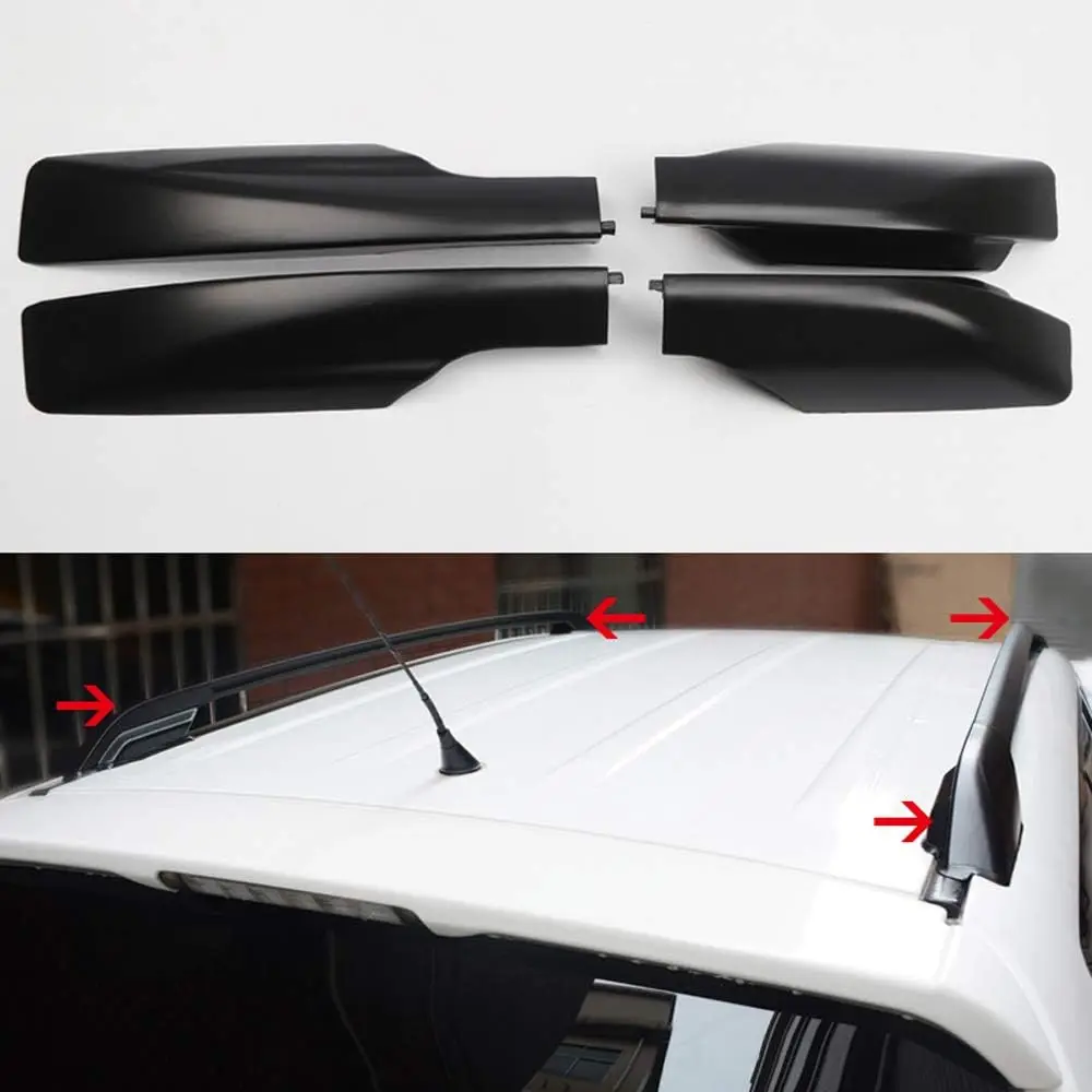 for Toyota RAV4 2006-2012 Roof Rail Cover Cap Set, Roof Rack End Caps, Luggage Rack Side Cover Trim Replacement 4Pcs