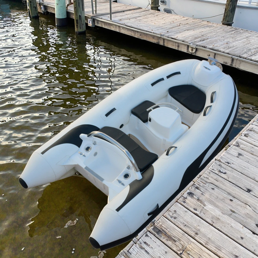 

Rib340 340cm Durable PVC Sport Yacht Fishing Hypalon Inflatable Boat Fiberglass Hull 4 Persons Capacity