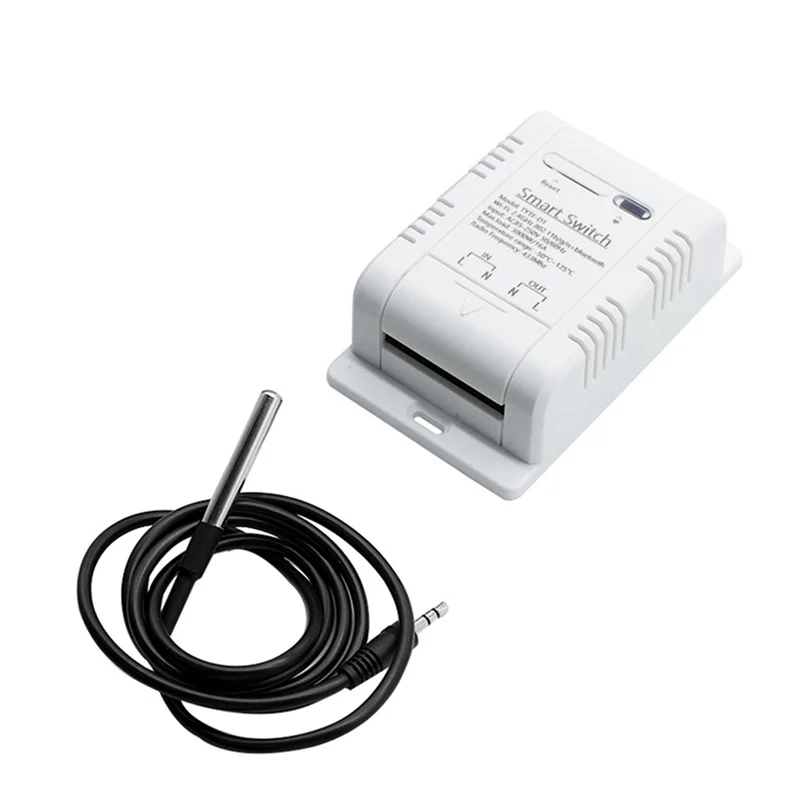 Tuya Smart Life Switch 16A 3000W Relay With Temperature Monitoring Thermostat Sensor RF433 For Alexa-ABIU