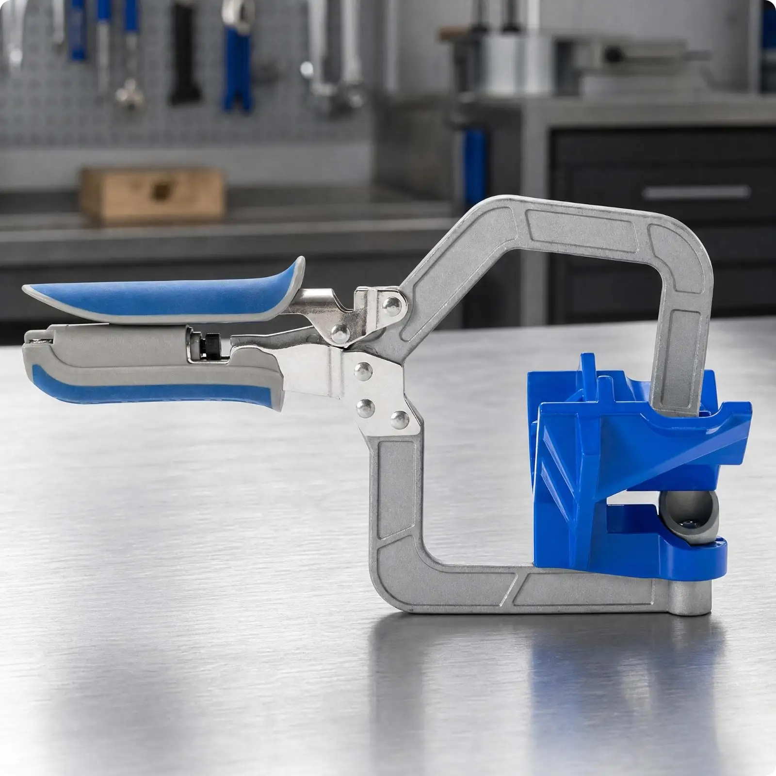 Carpentry Positioning Clamp 90 Degree L Frame Alloy Steel 224mm Length for Small Medium Lumberwork and DIY Projects