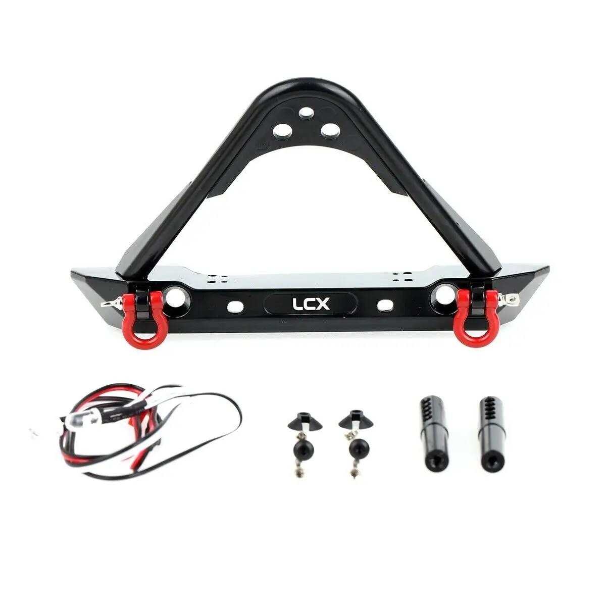 LCX Racing 1/10 RC Crawler Aluminum Front Bumper for TRX4 TRX6 SCX10 II III PRO Gen8 Gen9 Upgrades Parts Accessories