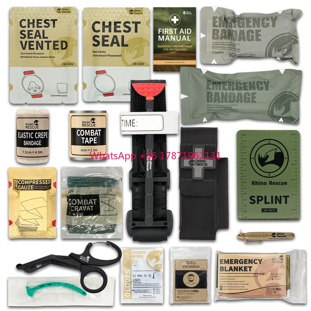 IFAK Refill Supplies,  Rescue Trauma Kit,Combat Survival Gear Medical Kit,Tactical for Emergency First Aid,