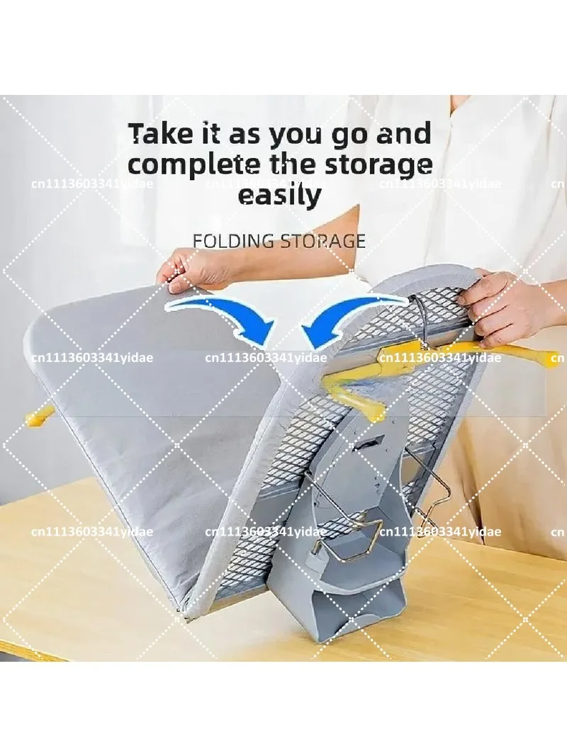 Folding Ironing Board with Reinforced Table, Household Clothes Storage Rack, Compact Ironing Station