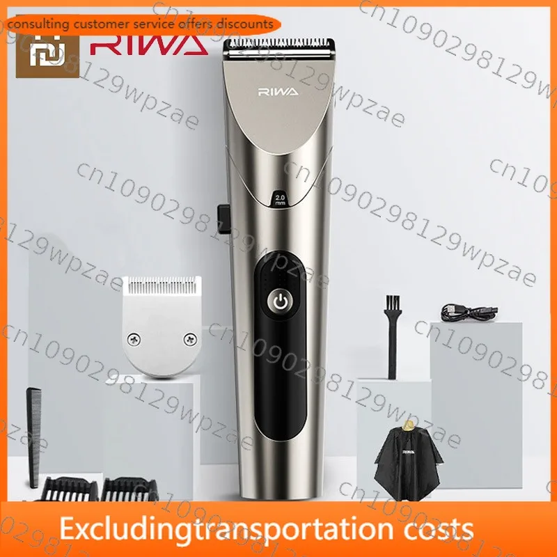 {best}Youpin RIWA Hair Clipper,With LED Screen Washable,Haircut Men,Cordless Rechargeable Cutting Machine Trimmer,Barber Steel H
