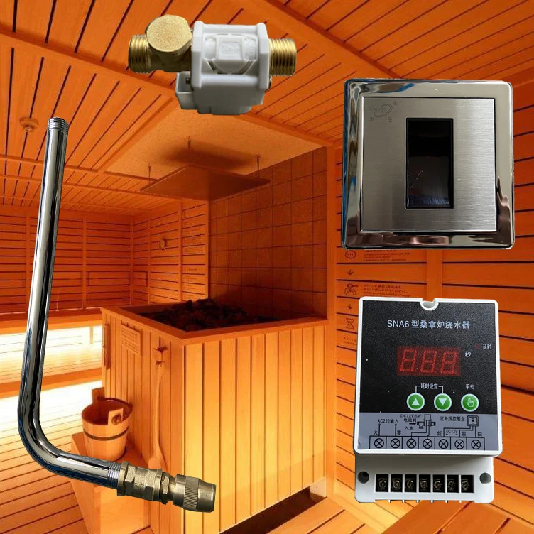 Imagem -02 - Sala de Sauna Automático Dispositivo Pulverizador Controlador de Rega Dispositivo Interruptor Toque Elétrico Sprinkler Seco Vapor Forno Equipamentos