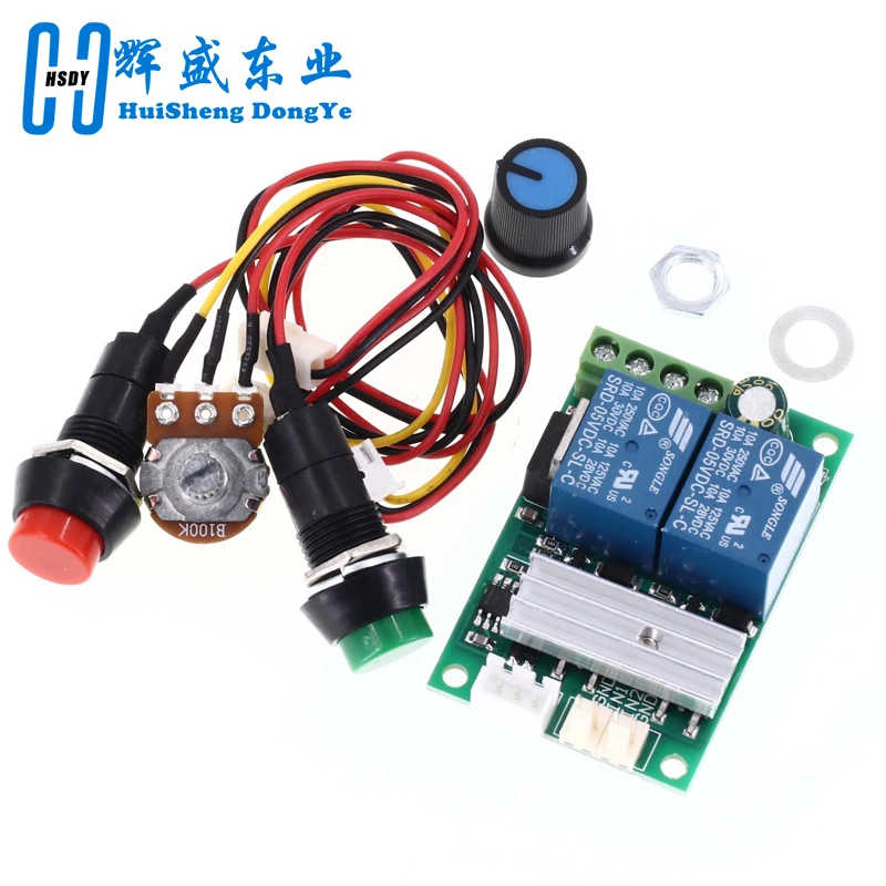 Dc Motor Snelheidsregelaar Dc 6V 12V 24V Pwm Controller Vooruit En Achteruit Schakelaar Motor Regelaar Instelbare Snelheidsregeling