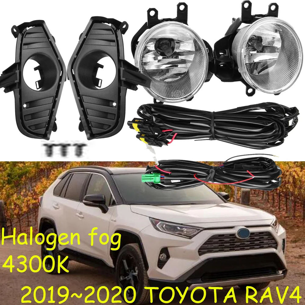 

2019~2020y car bumper headlight for Toyota RAV 4 RAV4 fog light y halogen bulb 4300K Wire of hanress Headlamp for RAV4 fog lamp