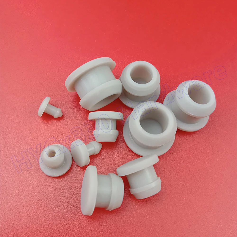 Grey Snap-on Hole Plug Silicone Rubber Blanking End Caps Seal Stopper,Solid 2.5 3 3.5 4mm,Hollow 4.5mm to 30mm