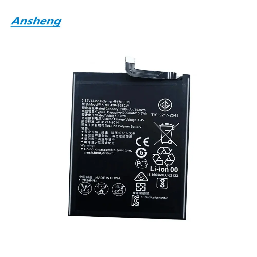 

Аккумулятор HB436486ECW 3,82 В, 4000 мАч для мобильного телефона Huawei P20 Pro P20Pro