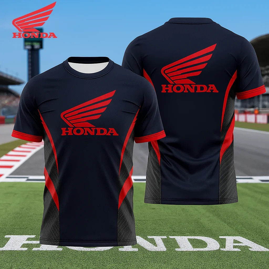 

Honda 2026 и дышащая мужская гоночная футболка, летний мотоциклетный трикотаж, легкая спортивная одежда с короткими рукавами для активного отдыха