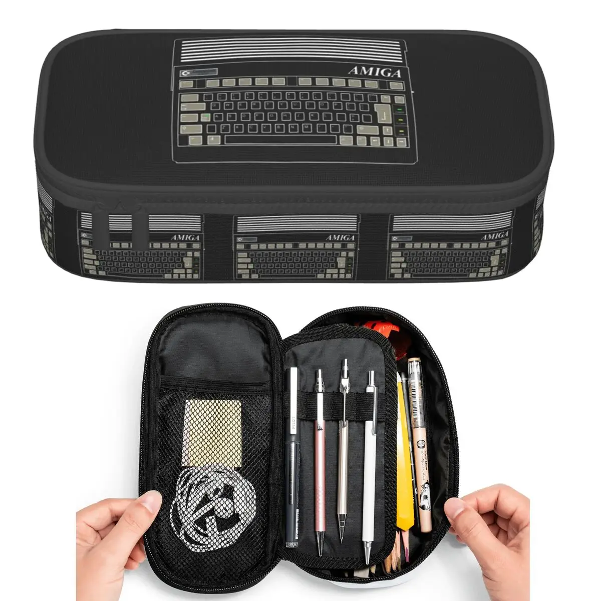 

C64 Logo Computer Pencil Cases for Students Pen Box Pencil Bag Large Capacity Pencil Pouch Pen Holder