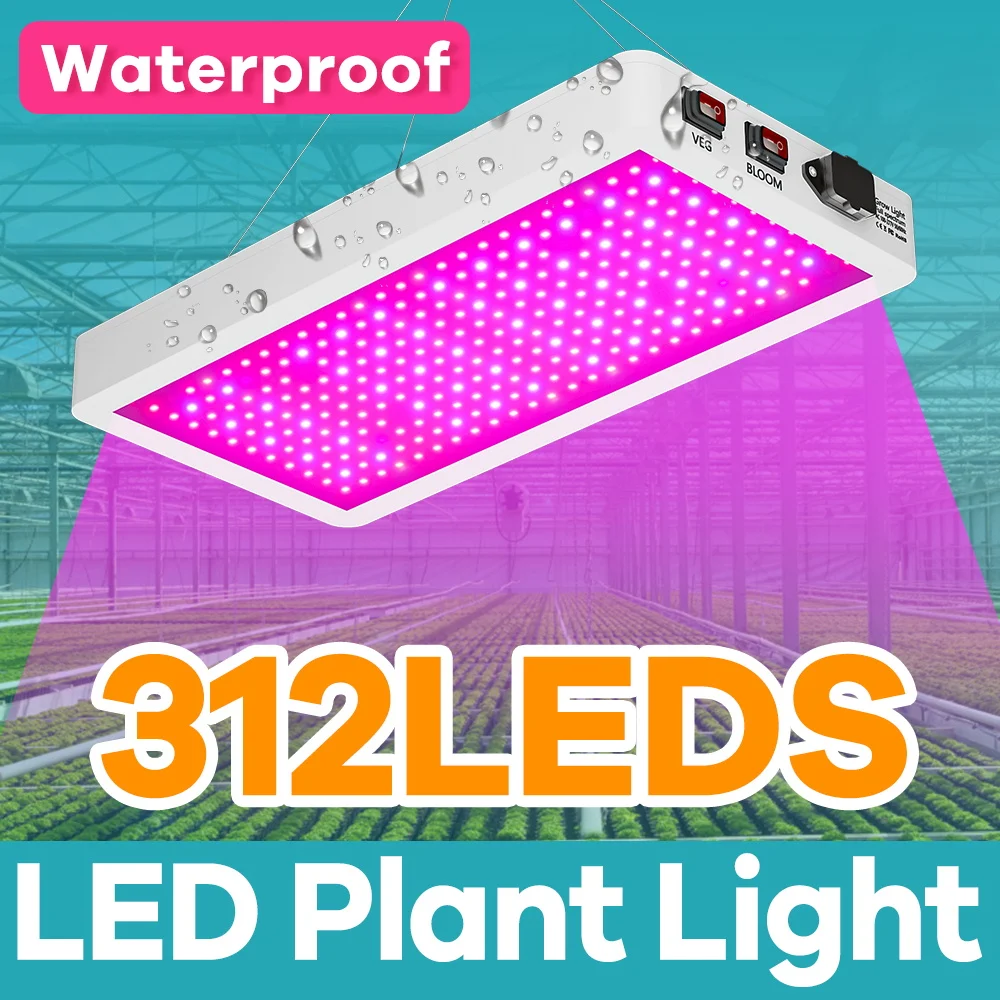 

LED Plant Growth Light 500W Full Spectrum Panel lamp 220V Hydroponics Seeds Cultivation Lamps Greenhouse Tent Vegs Fill Lighting