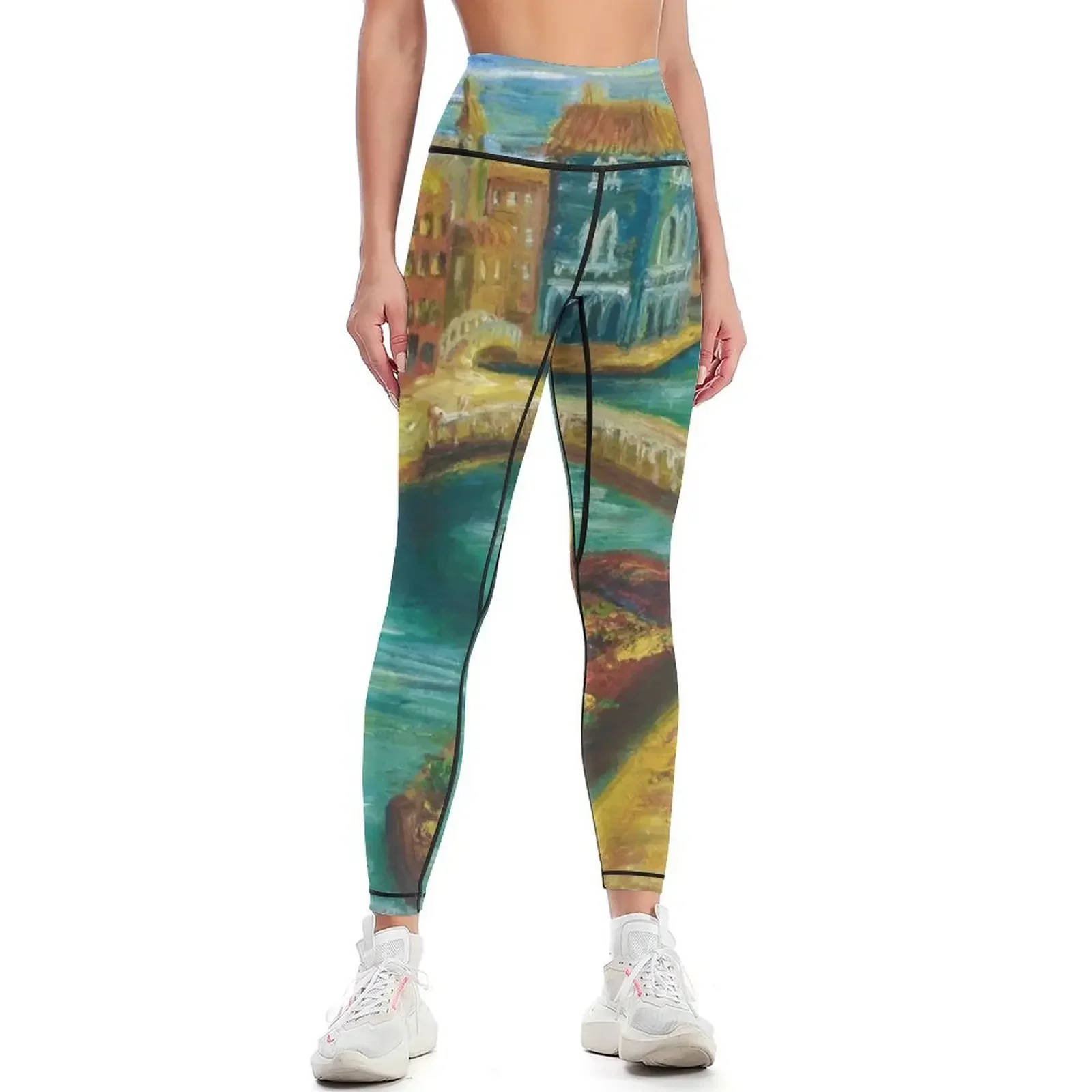 

Venetian Sunrise - Oil on canvas - 2o20 Leggings gym top sporty woman gym jogging pants flared Womens Leggings