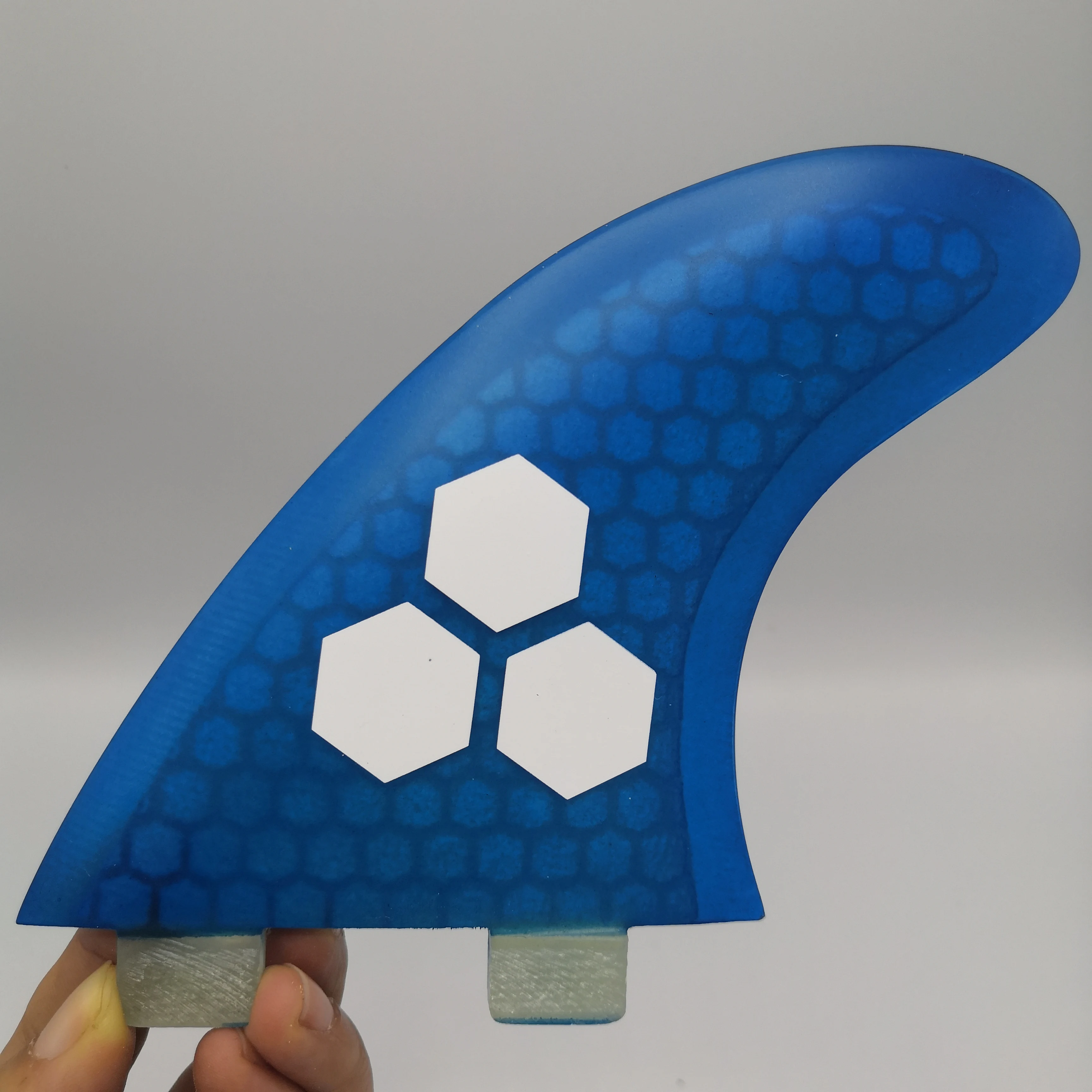 HONVI FCS G5 fiberglass honeycomb surfboard fin top quality Blue surf fins free shipping M size fin