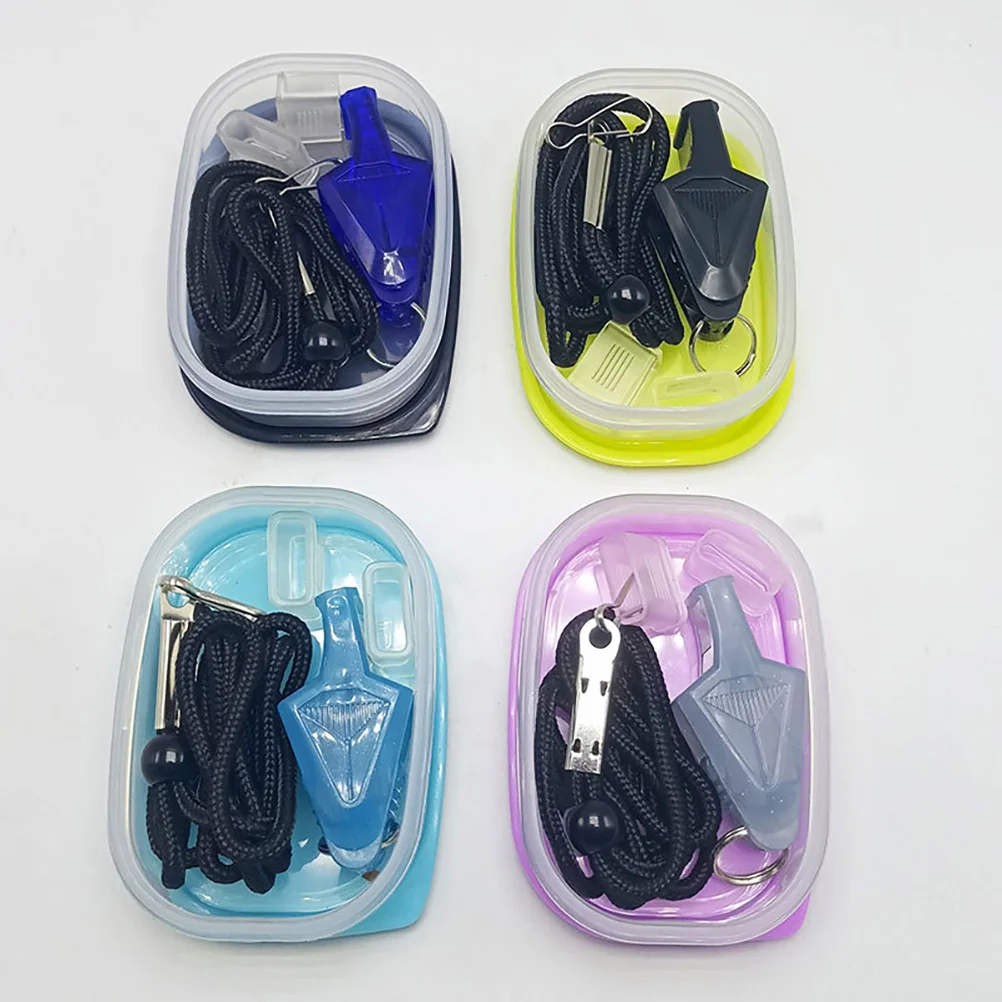 

1Set Portable Sports Whistle Pendant Sturdy Referee Whistles Crisp Sound With Lanyard Multi-Function Outdoor Survival Whistle