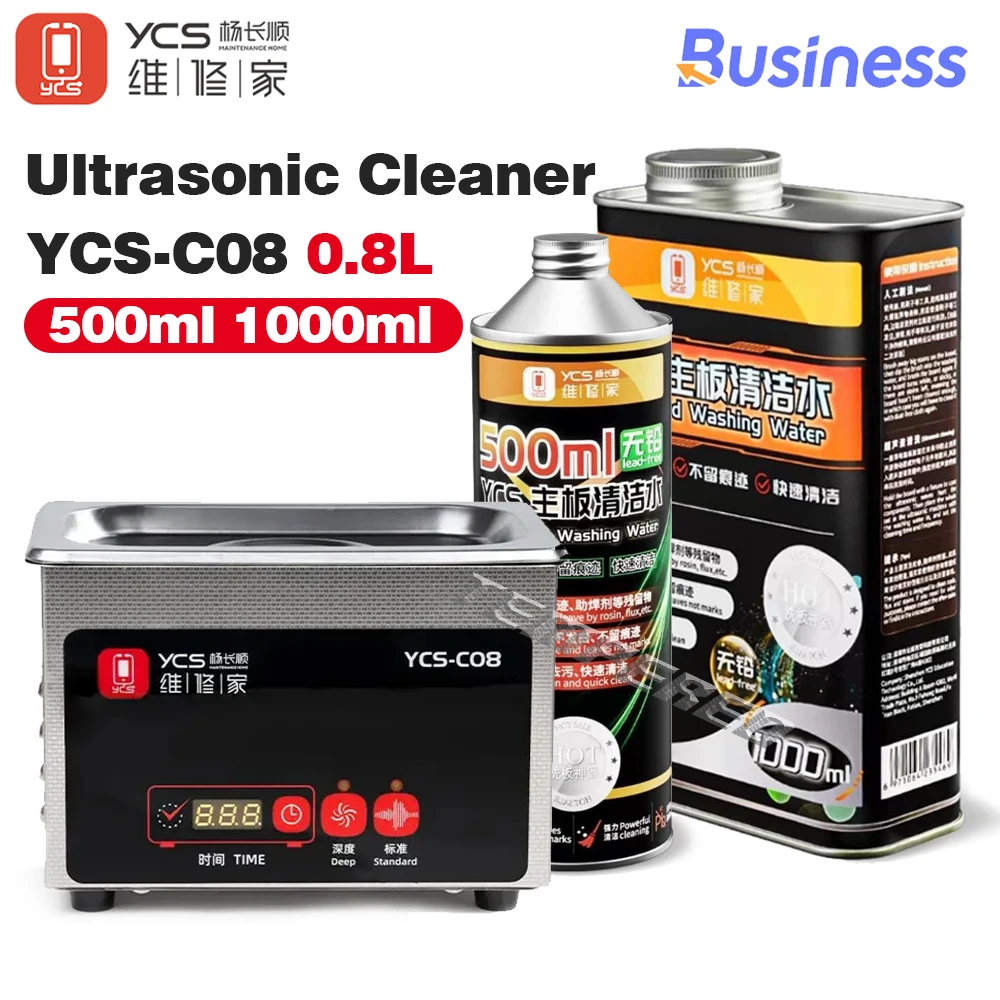 YCS Ultrasonic Cleaning Board Washing for Mobile Phones PCB Circuit Motherboard Lead-free Cleaning Thin Solvent Repair Tools Kit