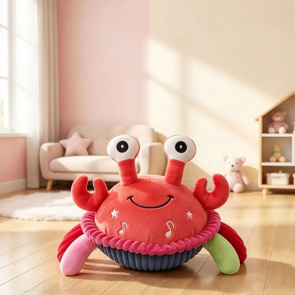 Jumping Crab Toy Talking Function Jumping Motion Talking Crab Toy English Version Optional Remote Control Interactive Baby Toy