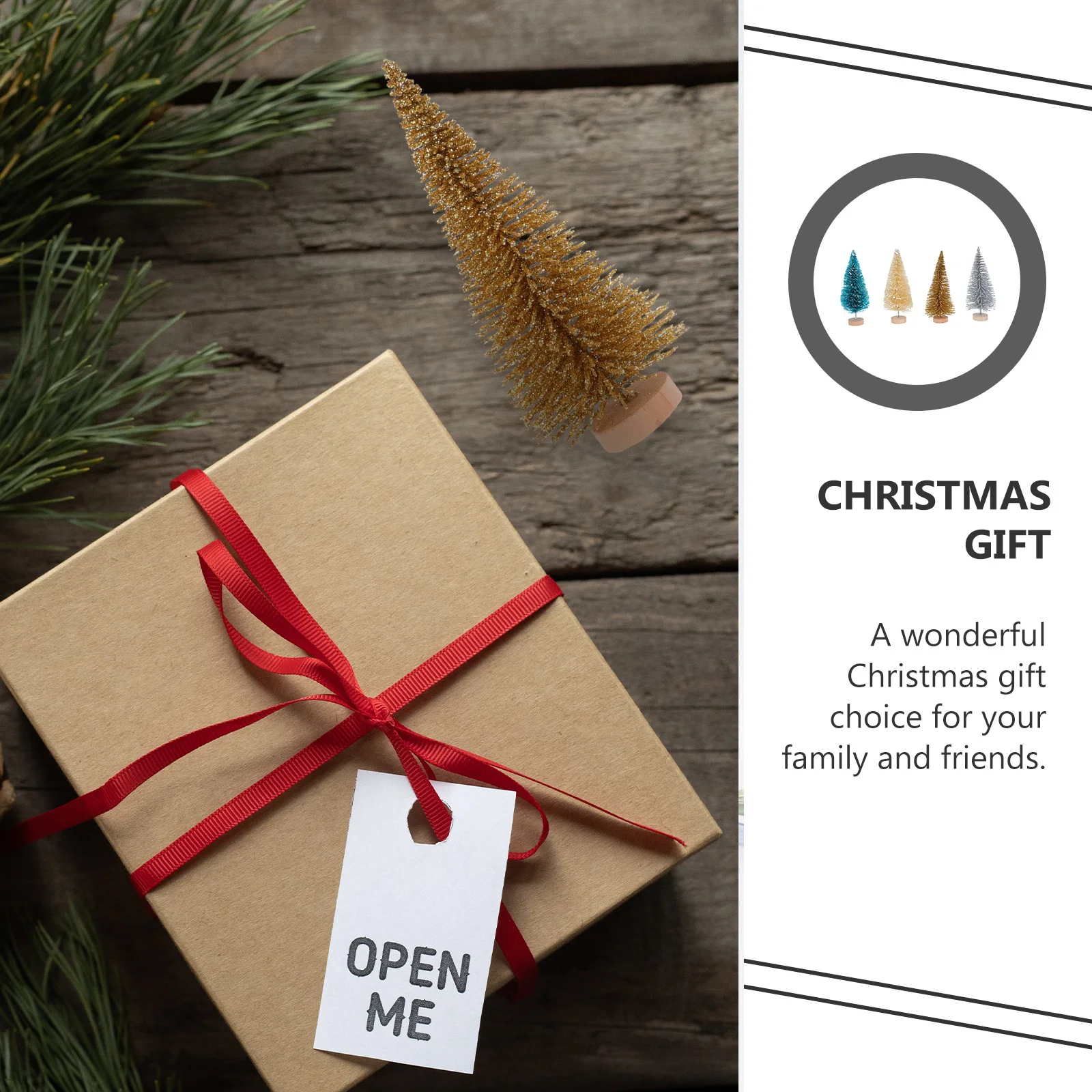 

12Pcs Mini Christmas Trees Artificial Xmas Decorations Snow Pine Desktop Ornaments Home Hotel Office Mini Christmas Trees