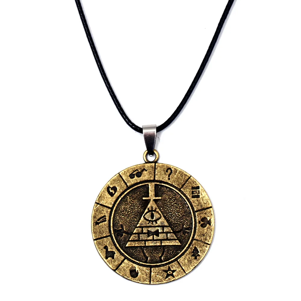 Gravity Falls Figure Toys Bill Cipher Necklace Keychains Collectible Jewelry Accessories Decoration Toys Children Birthday Gifts