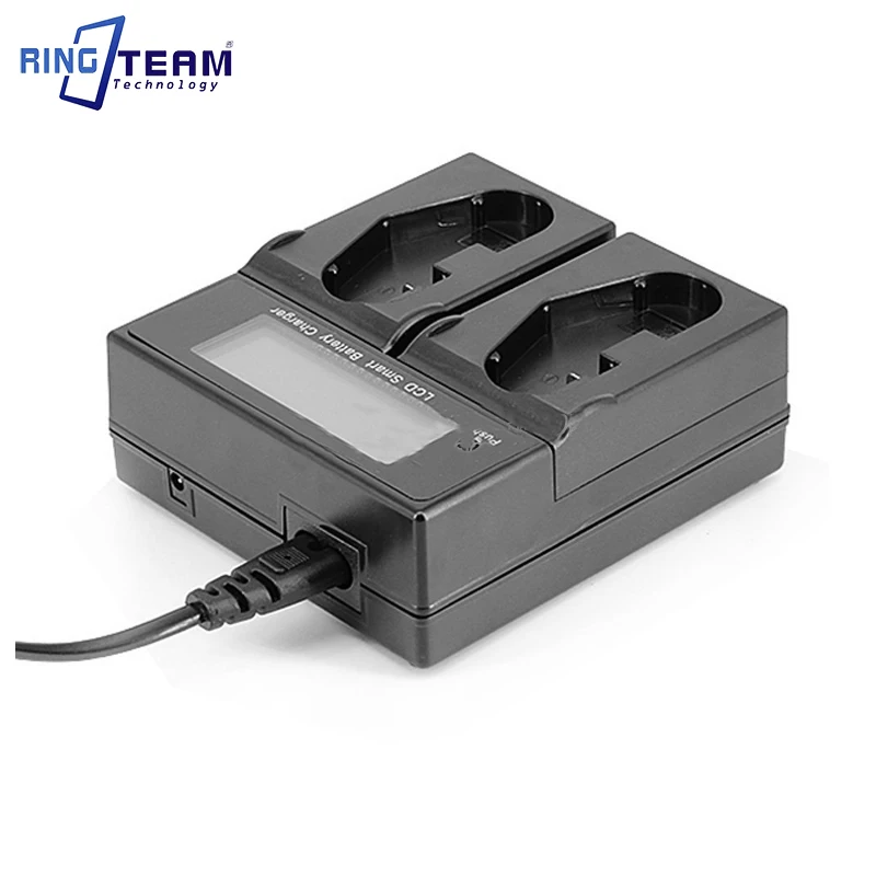 Quick Dual Charger with LCD Sreen for LP-E4 LP-E4N LPE4 Batteries Fit for Canon 1D Mark III DSLR 1D X EOS-1D X Digital Cameras