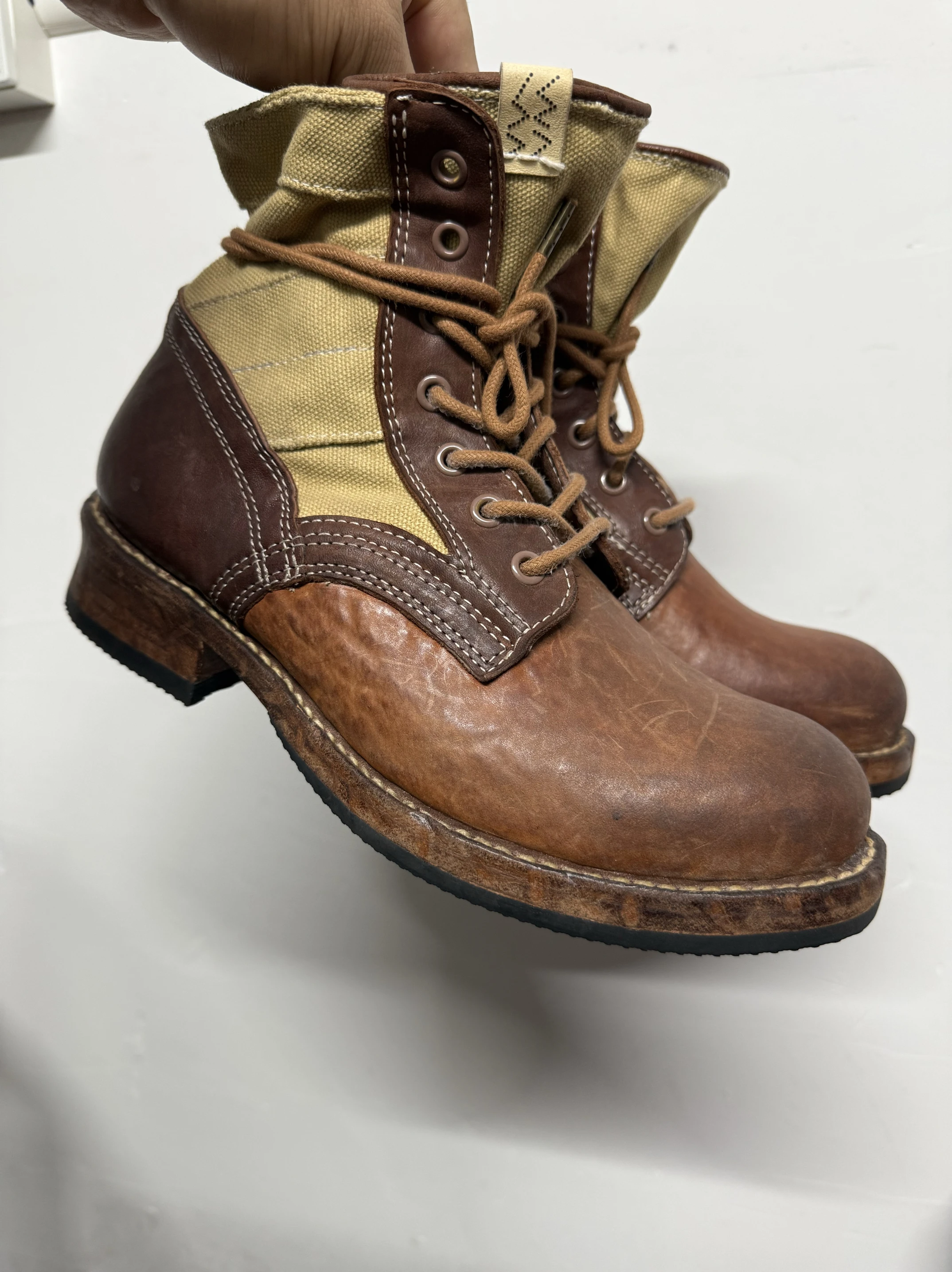 

2025 Visvim 25ss 7 HOLE '73-FOLK 7-Hole Horse Hip Skin Goodyear Handmade Shoes